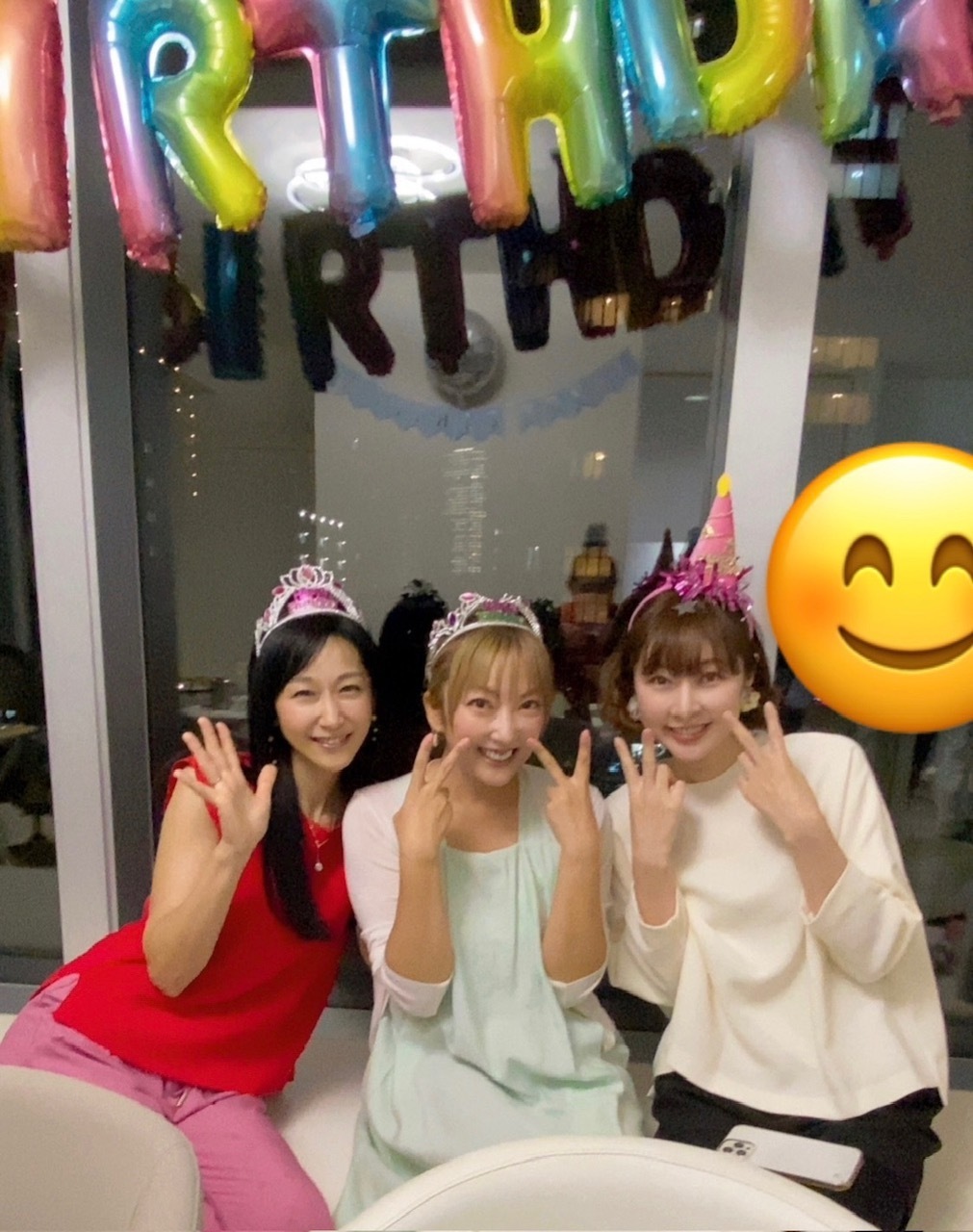 山田まりやさんたちと誕生日会